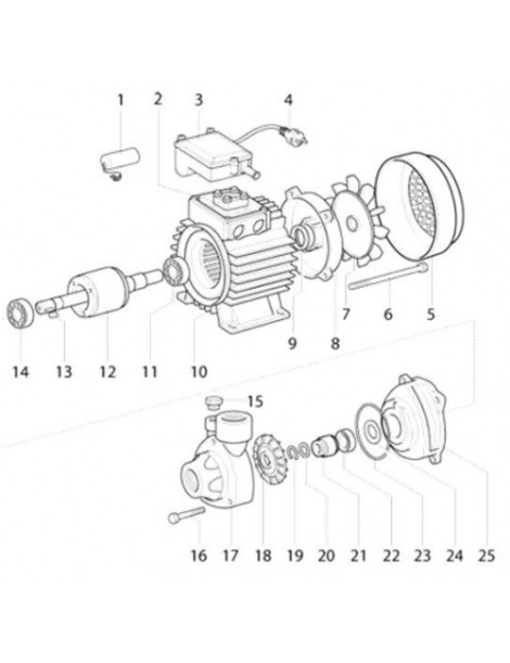 Pompa Volumetrica KPM 50 0,37KW centrifuga rotativa monofase / trifase Speroni