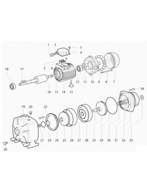 POMPA CENTRIFUGA BIGIRANTE NBM 300 2,2KW MONOFASE