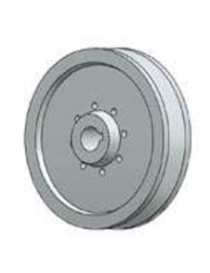 Puleggia 2 gola tipo A diametro 60 mm foro 24 mm per albero motore