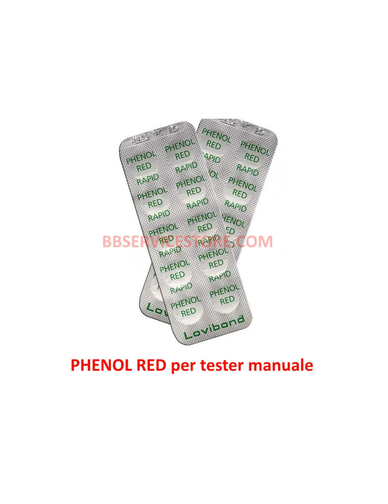 Ricambio PHENOL RED pastiglie per tester manuale misura ph acqua piscina