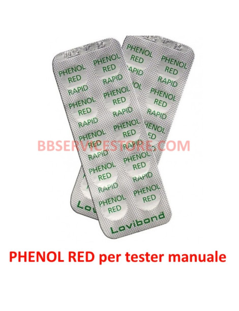 Ricambio PHENOL RED pastiglie per tester manuale misura ph acqua piscina