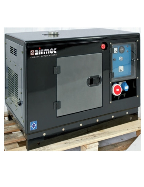 Generatore HS 6500 SS-3 AVR  6,5 KVA DISEL TRIFASE  silenziato  possibilità di ATS avviamento automatico Airmec EURO 5