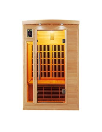 Sauna infrarosso BBS-Apollo 2 posti con diffusore al carbonio 1890 watt