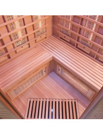 Sauna infrarosso SPEC3 - 3 posti Angolare con tecnologia Dual Healthy
