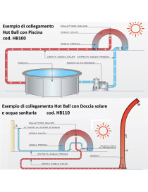 Collettore solare HOT BALL 40 lt. riscaldamento gratis per Doccia e acqua sanitaria di Arkema design cod. HB200-11
