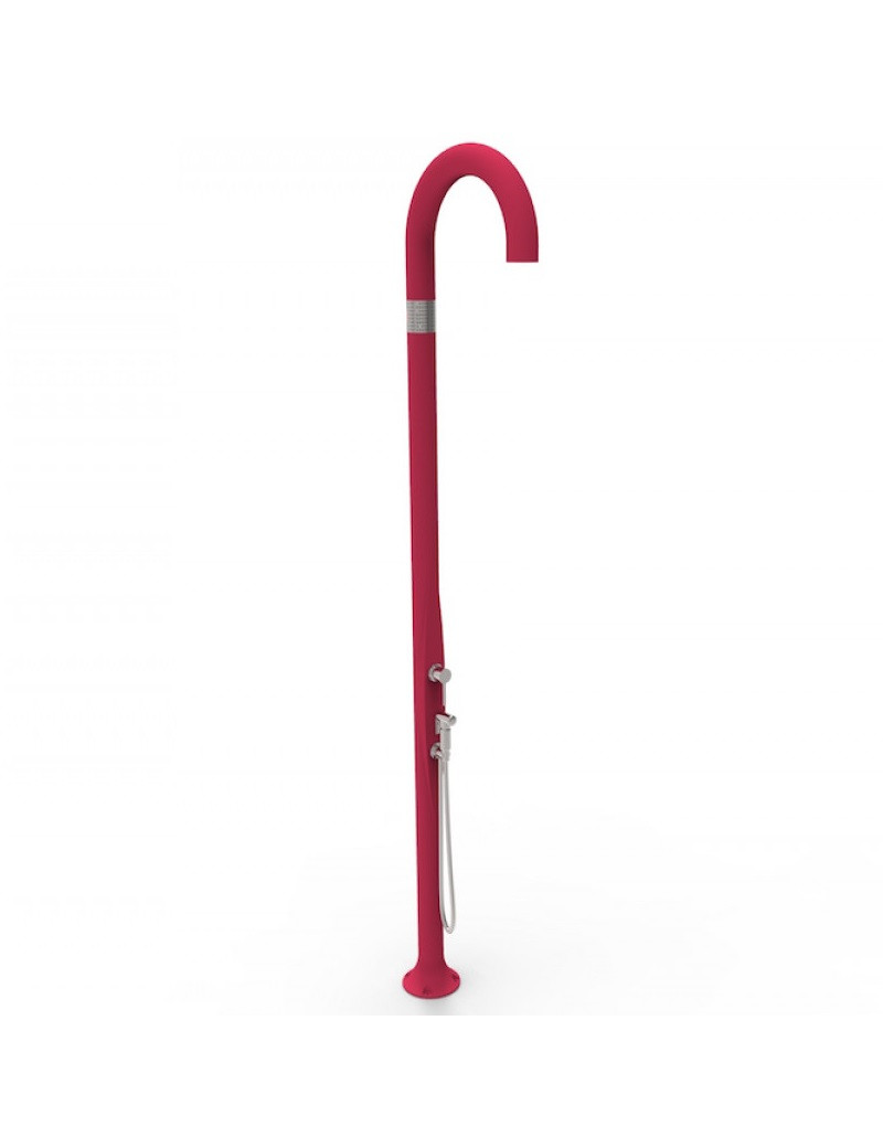 Doccia Classica a doppio ingresso acqua calda e fredda Arkema Funny Yang in Poletilene HD Doccia per interno e esterno con Miscelatore ARKEMA T205 7016 Antracite