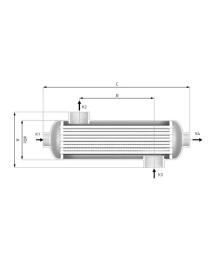 Scambiatore di calore acqua/acqua Astralpool per piscine e spa TIT-40 kW