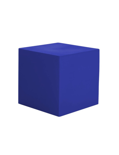 Cubo in resina colorata per arredo giardino - IRIS POUF BLU