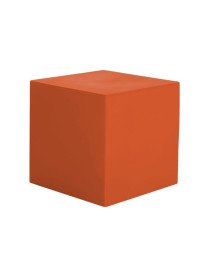 Cubo multifunzionale in resina colorata per arredo giardini arancio Arkema DP1929