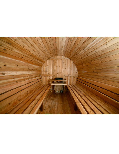 Sauna da esterno tradizionale 4 Posti 183 x 183 in legno di abete Rosso da 35mm