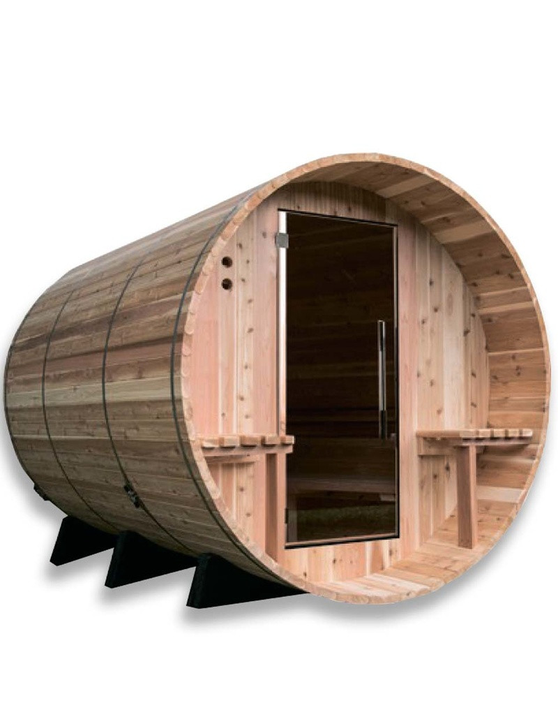 Sauna da esterno tradizionale per 6 persone 183 x 244 in legno di abete rosso da 35mm