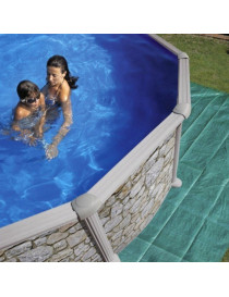 Piscina fuori terra Cerdena in acciaio GRE ovale 610x375x120cm 20,8m3 cod. KIT610PO