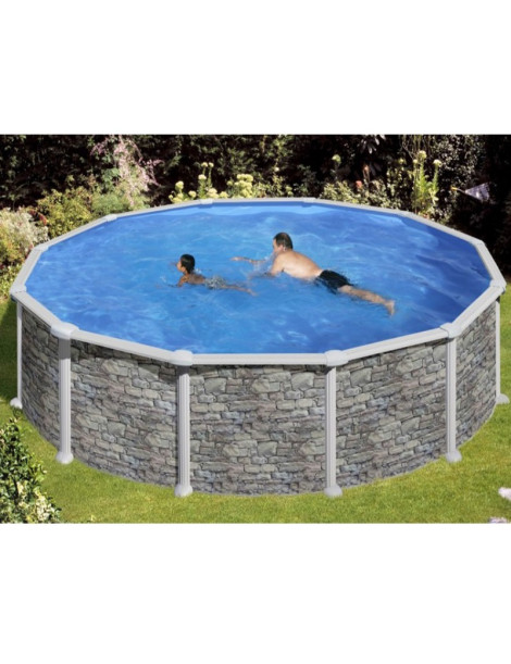 Piscina fuori terra Cerdena in acciaio GRE rotonda 460x460x120 cm 25 m3 cod.KIT460PO