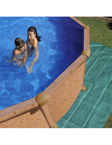 Piscina fuori terra Mauritius in acciaio GRE ovale 610x375x132cm 23,2m3 cod. KITPROV618WO