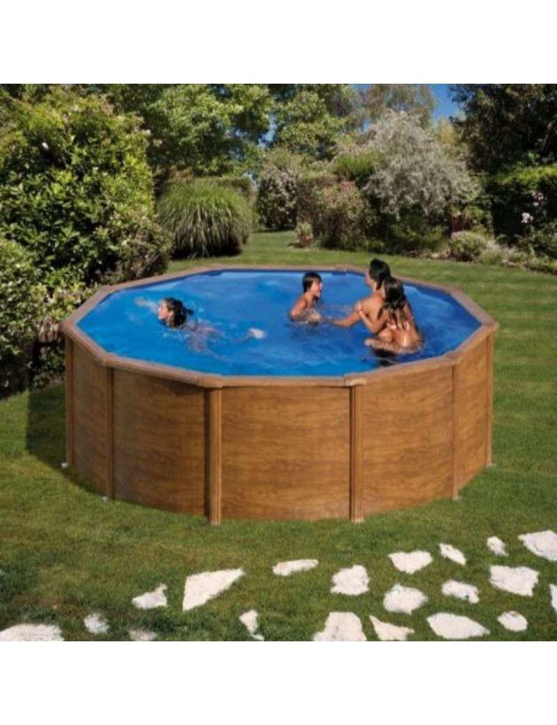 Piscina fuori terra Pacific in acciaio GRE rotonda 460x460x120 cm 25 m3 cod. KIT460W