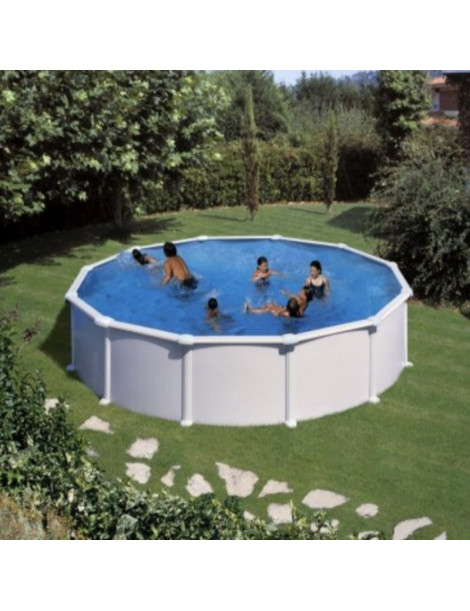 Piscina fuori terra Atlantis in acciaio GRE rotonda 460x460x132cm 19,4m3 cod. KITPR458