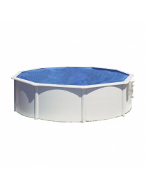 Piscina fuori terra Azores in acciaio GRE rotonda 460x460x120 cm 25 m3 cod. KITPR4583