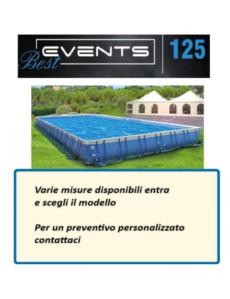 EVENTS BEST Piscina fuori terra h125 di diverse dimensioni