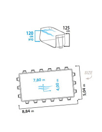 Piscina fuori terra PVC 4,00 X 7,80 h120 LAGHETTO POP 47