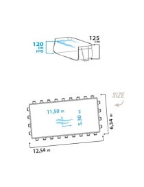 Piscina fuori terra PVC 5,30 X 11,50 h120 LAGHETTO POP 511 BLU