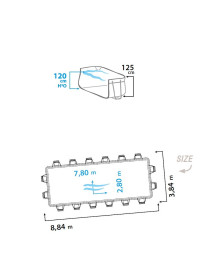 Piscina fuori terra PVC 4,00 x 7,80 h120 Laghetto Classic 47