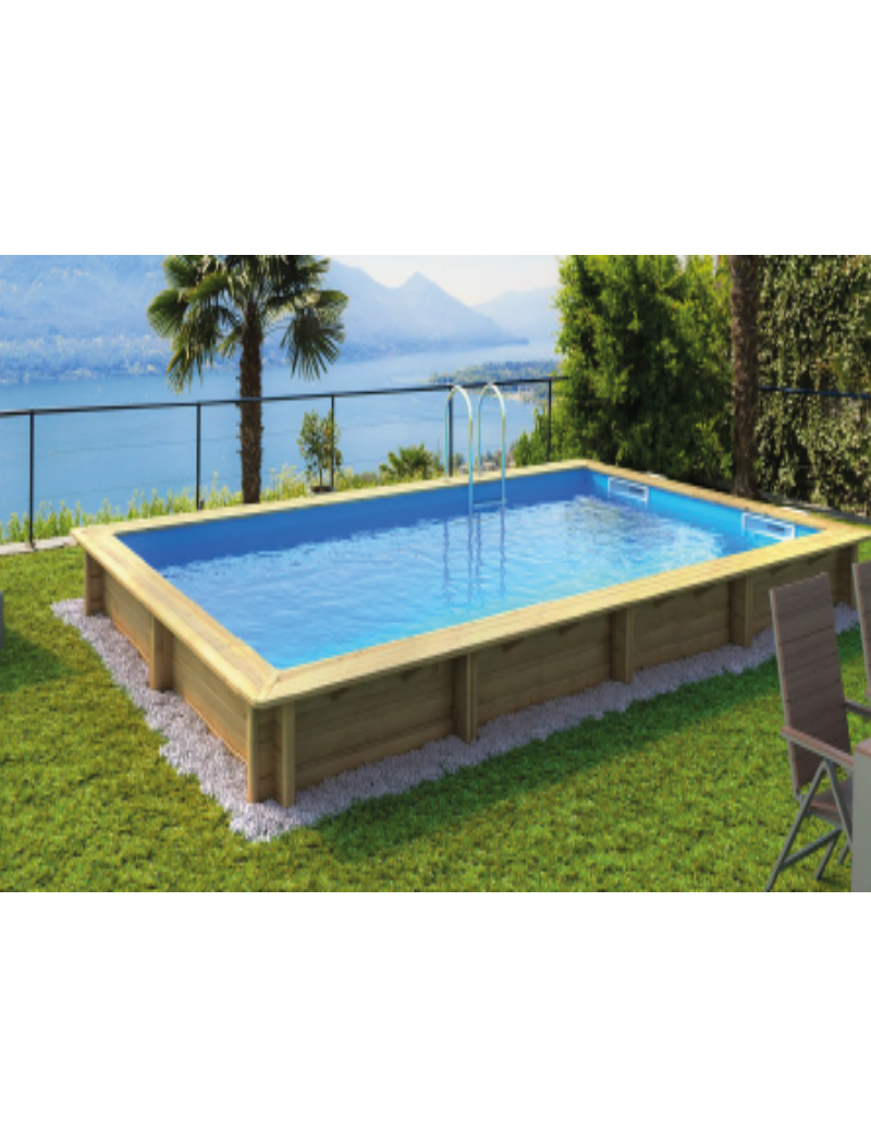 Piscina fuori terra con filtro a sabbia e scaletta