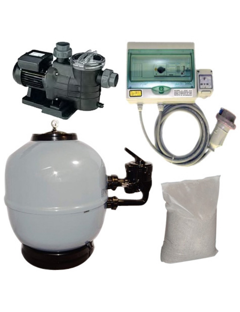Kit filtrazione 16m3/h rivalta Side 650 per piscine da 56 a 90 m3/h