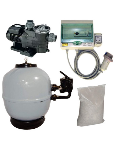 Kit filtrazione 16m3/h rivalta Side 650 per piscine da 56 a 90 m3/h