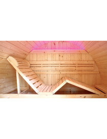 Sauna Omega Da Esterno Tradizionale Per 6 Persone in legno di abete canadese