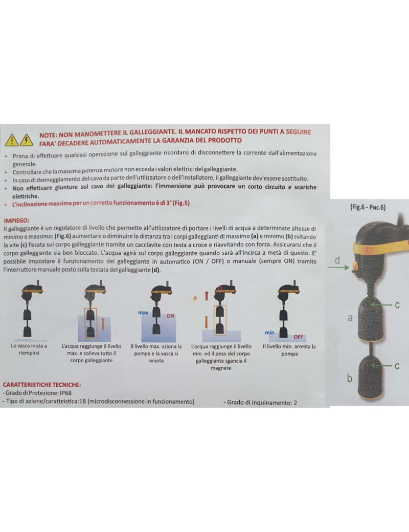 Pompa Per Vuoto Cantina Ribiland - 550W, Galleggiante Auto | PRPVC550CA - Foto 6