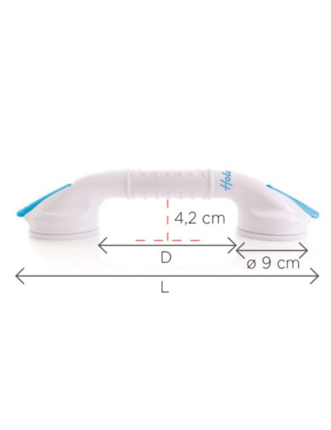 MANIGLIA A VENTOSA LINEARE - 36 CM
