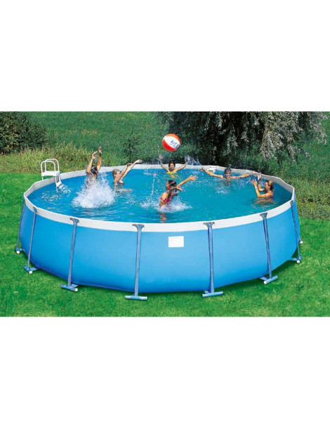Kit Milos 450 - Ø 450 x h130 Piscina Tonda con filtro a sabbia e accessori