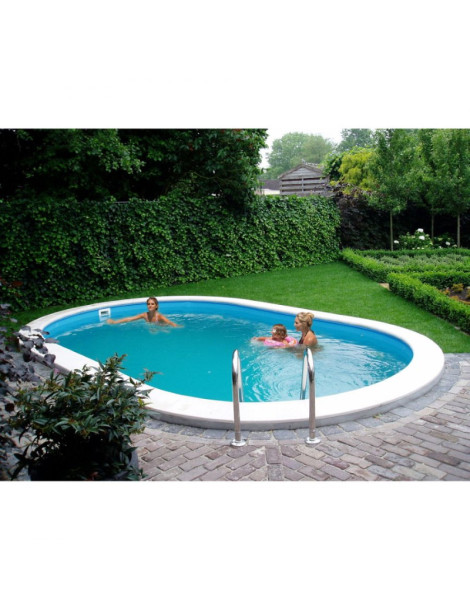 Piscina Toscana ovale H150 x 700 x 350cm - Piscina completa di filtro e accessori per la pulizia