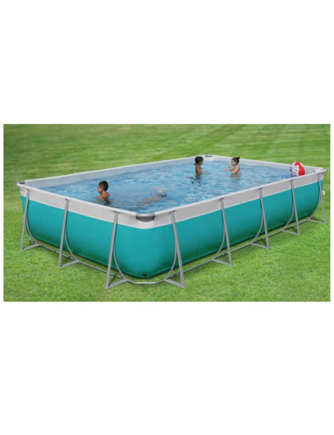 Piscina fuori terra rettangolare Supreme 7,80 x 3,90 x 1,32 M con copertura in polipropilene