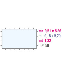 Piscina fuori terra rettangolare Supreme 9,15 x 5,20 x 1,32 M con copertura in polipropilene
