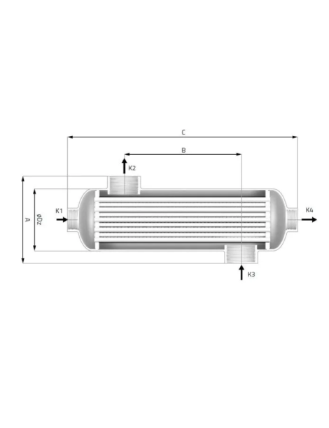 Scambiatore di calore acqua/acqua Astralpool per piscine e spa TIT-300 kW