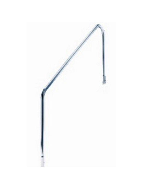 Corrimano di risalita inox AISI 316 maniglione per piscina 2 pezzi con kit flange 1220mm