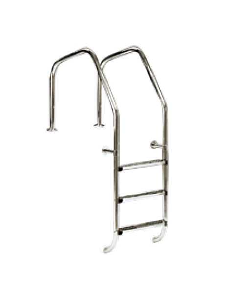 Scaletta per piscina 1000 BORDO SFIORO inox AISI 316 con 4 gradini deluxe