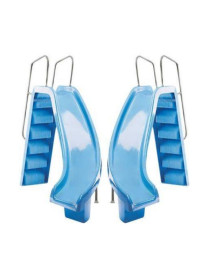 Scivolo con curva sinistra in poliesterere per piscina