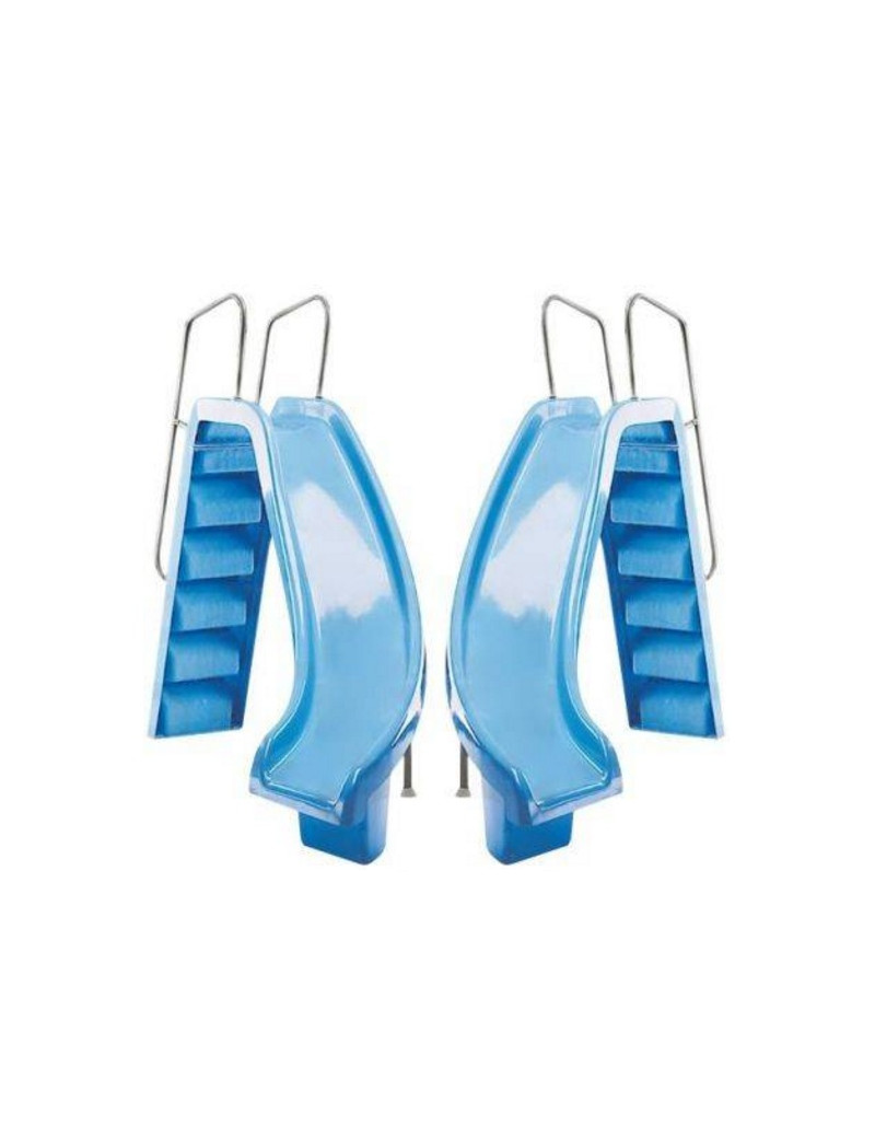 Scivolo con curva sinistra in poliesterere per piscina