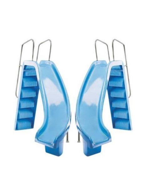 Scivolo con curva sinistra in poliesterere per piscina