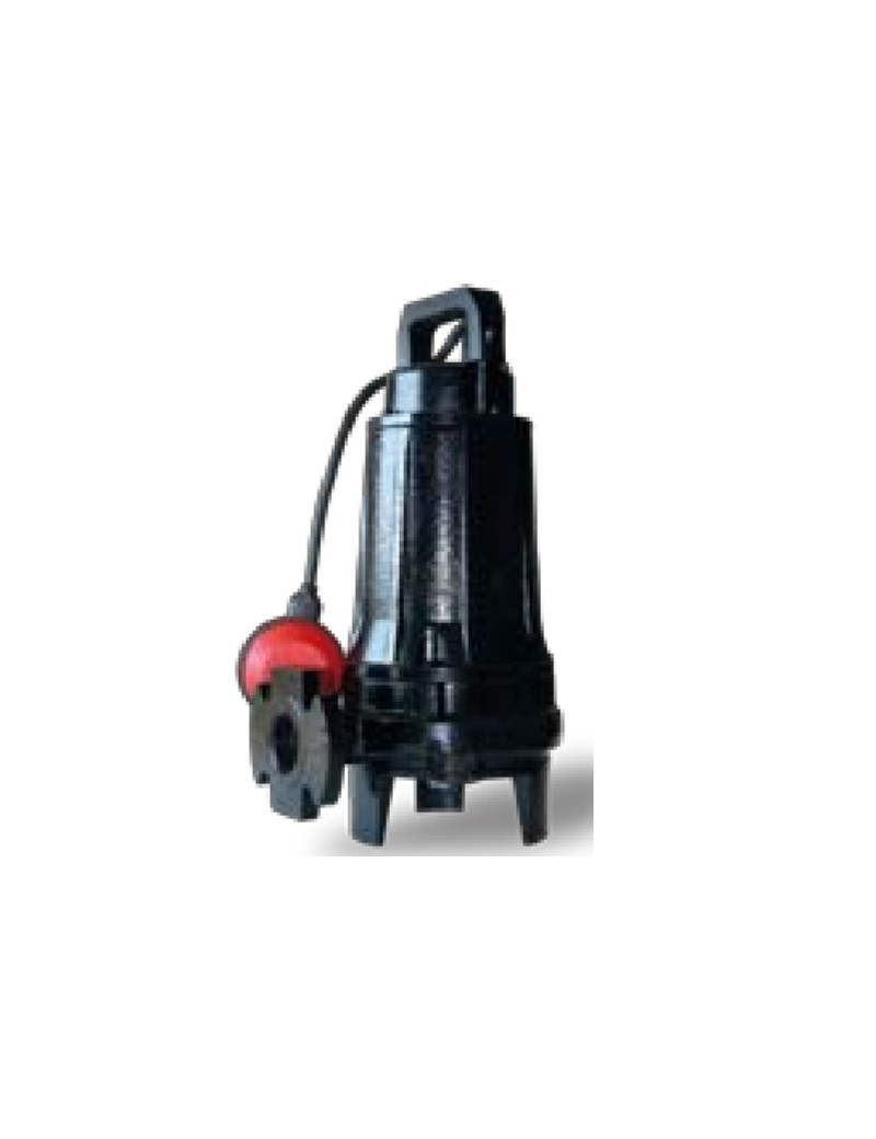 Elettropompa GRIX 32-2/090 T 1,2 HP con galleggiante Trituratrice DRENO TRIFASE 380 VOLT Acqua Sporca Fossa Biologica Acque Nere