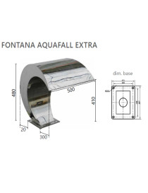 Fontana Aquafall Extra in acciaio Inox Aisi 304 per tutte le piscine