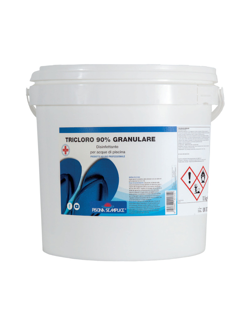 Tricloro Granulare 90% Cloro Per Acqua Piscina 10 Kg