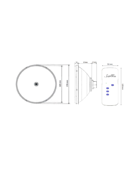 LAMPADA PER FARO PAR56 90 LED RGB 16W 12V AC CON TELECOMANDO