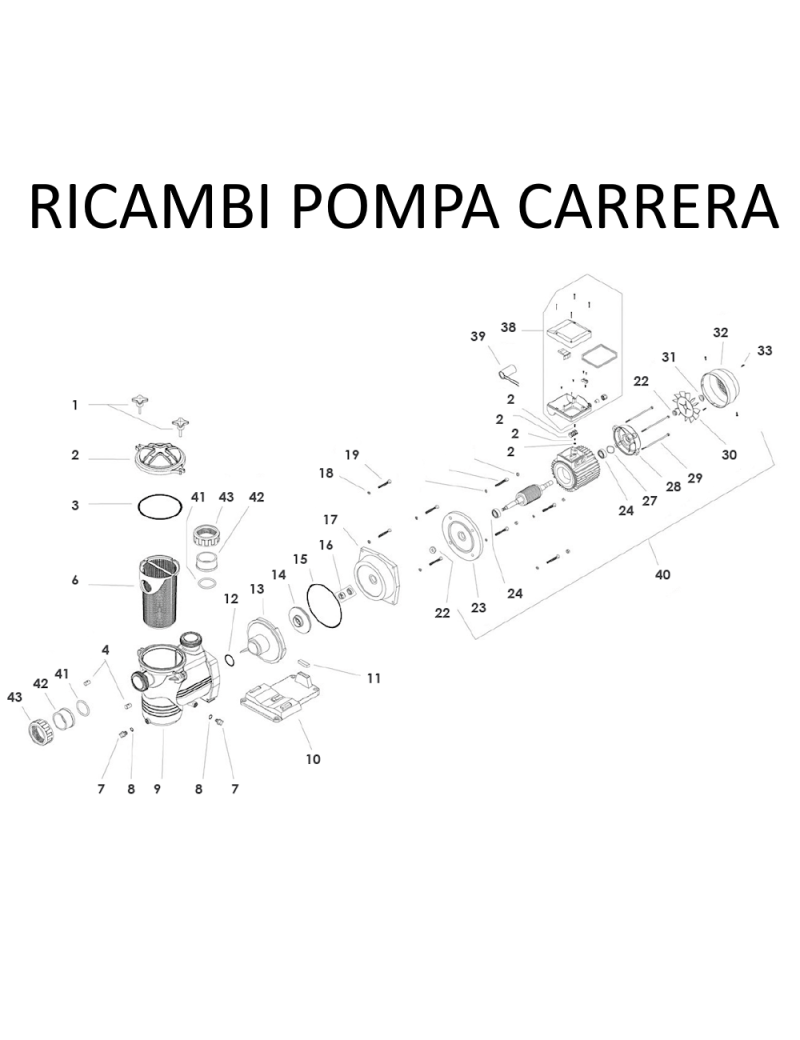 Ricambi pompa Carrera