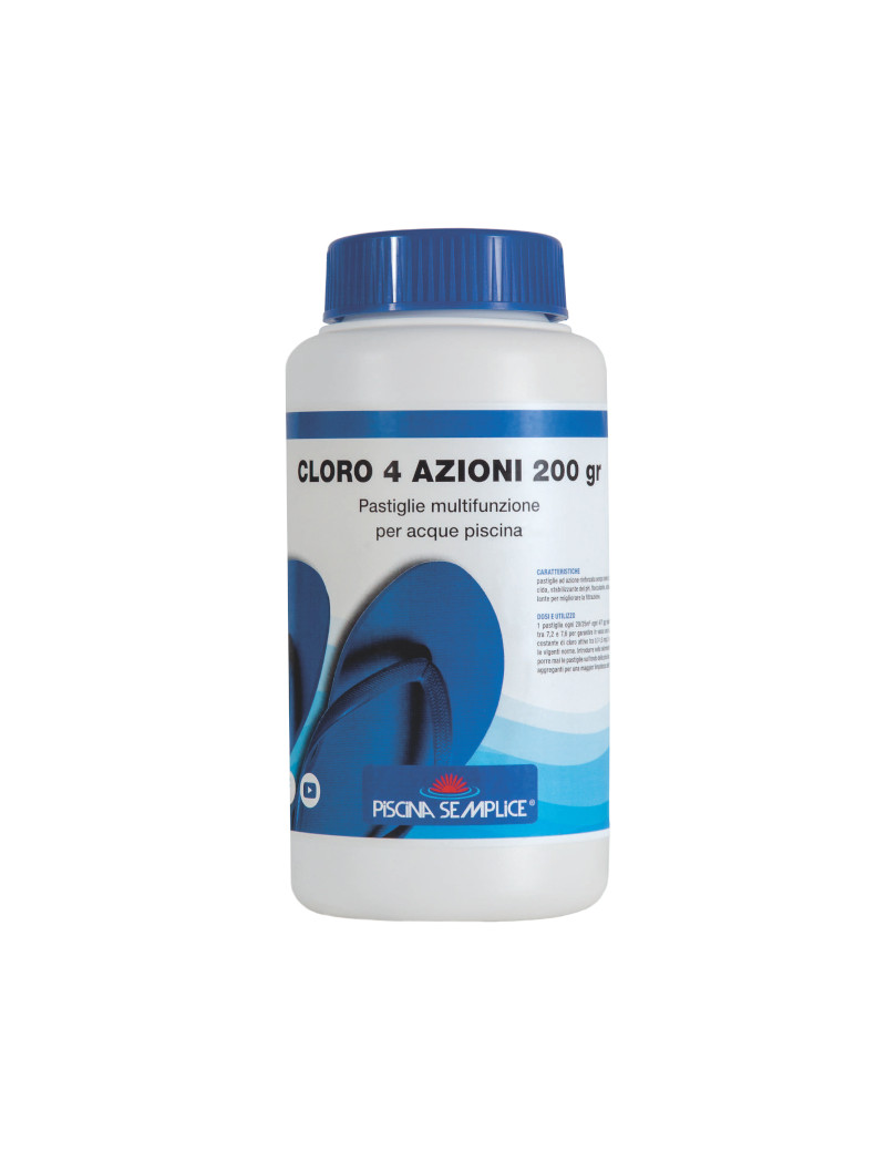 CLORO MULTIFUNZIONE 4 AZIONI PASTIGLIE 200 gr. 1KG