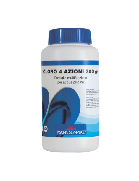 CLORO MULTIFUNZIONE 4 AZIONI PASTIGLIE 200 gr. 1KG