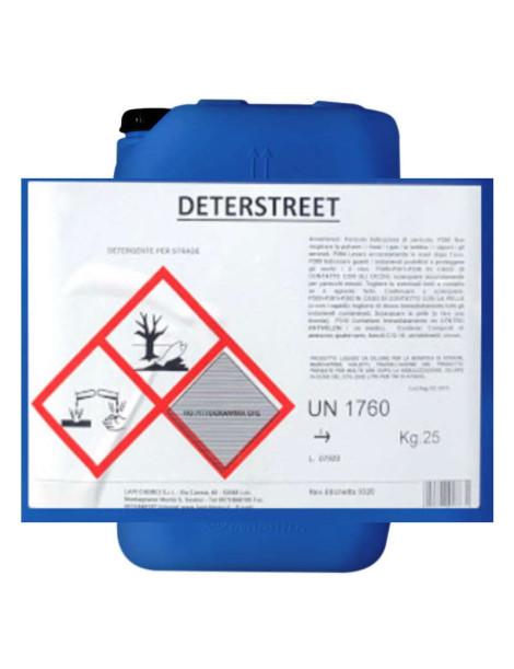 DETERSTREET 25LT detergente per bonifiche di strade marciapiedi capannoni