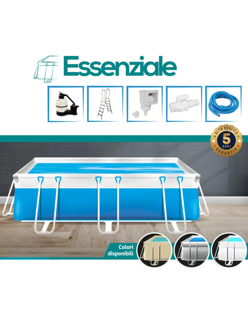 PISCINA FUORI TERRA MARETTO ESSENZIALE S 1,88 x 3,89 H100